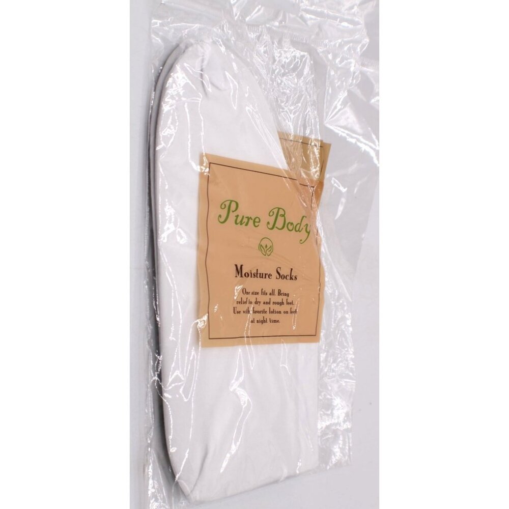 NEW Pure Body Moisture Socks Cotton/Lycra Blend OSFM Rejuvenate Relieve Dry Skin